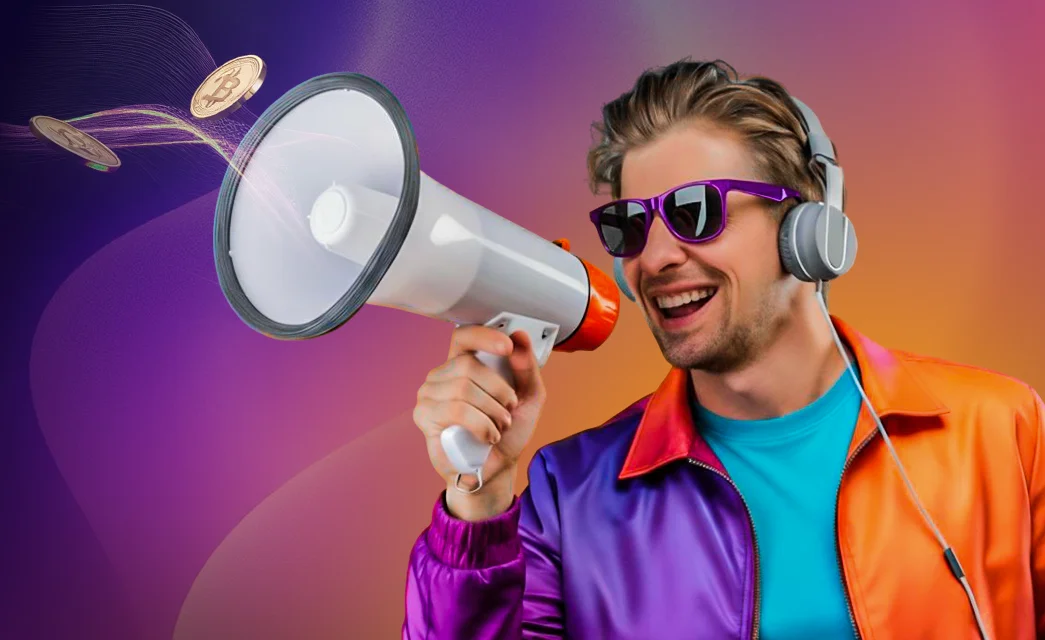 A professional hand holds a glowing digital globe representing the global reach of an ICO marketing agency