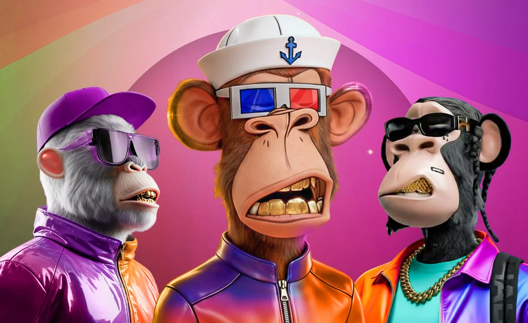 A futuristic image of a woman in NFT goggles used to represent an NFT marketing agency