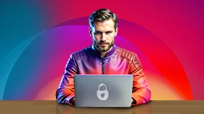 A developer intensely focused on his laptop, representing the high-impact and technical nature of STO marketing