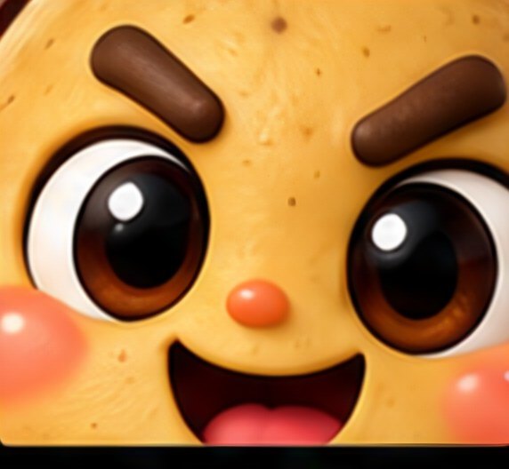 Close-up of Gamja's eyes