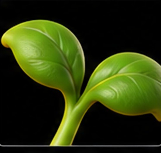 Close-up of Gamja's sprout