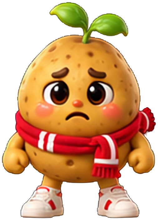 Gamja looking sad