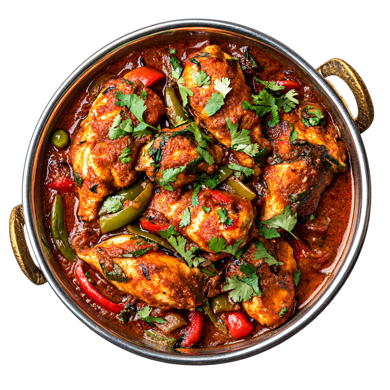 Pepper chicken with peppers