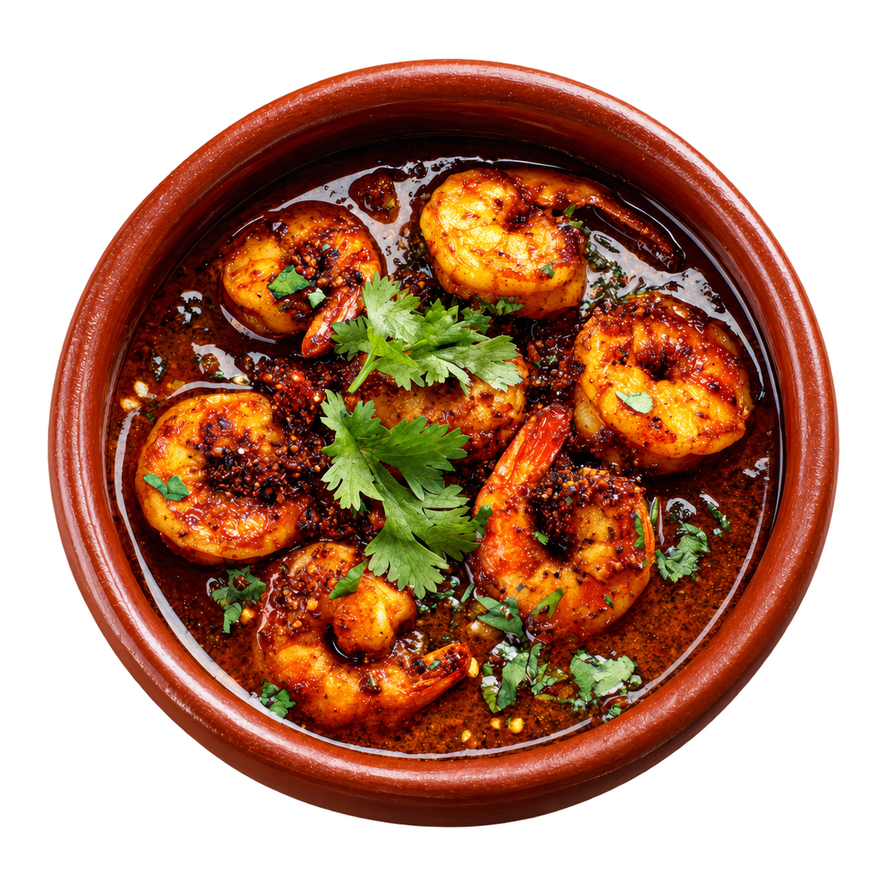 Prawns with lime on a black plate