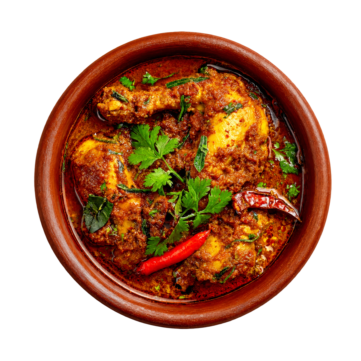 Rogan josh in a dark bowl